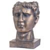 Antique Style Bronze Roman Head Planter 