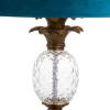 Glass Pineapple Floor Lamp With Velvet Shade