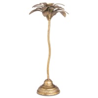 Antique Style Bronze Palm Candlestick
