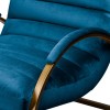 Gatsby Blue Velvet Arched Brass Chair