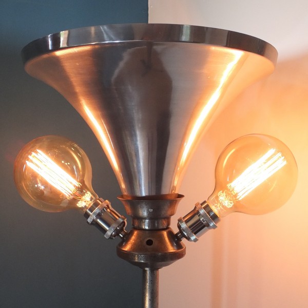 Vintage Steel And Aluminium Standard Lamp