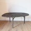 Iron and Natural Slate Coffee Table