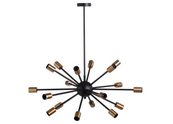 Black And Brass Bomb Chandelier 