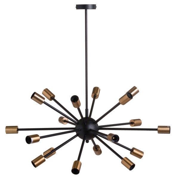 Black And Brass Bomb Chandelier 