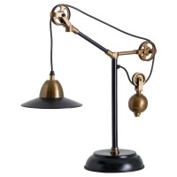 Industrial Pulley Table Lamp