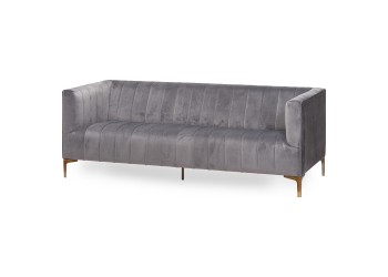'Castello' Grey Velvet 2 seat Sofa 