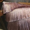 TASSEL FLAPPER FEATHER CUSHION IN VINTAGE PINK