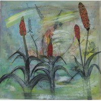 Four Red Hot Pokers - By Rachel Jeffrey