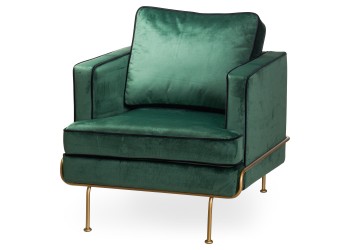 Alexa Emerald Green Velvet Arm Chair